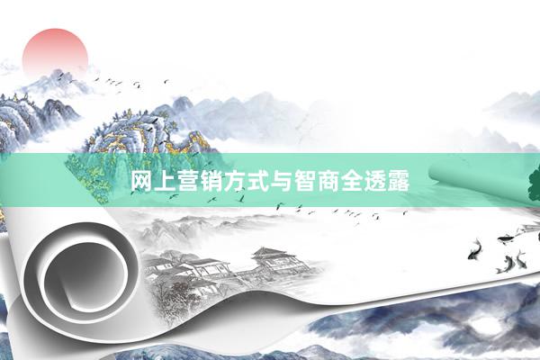网上营销方式与智商全透露