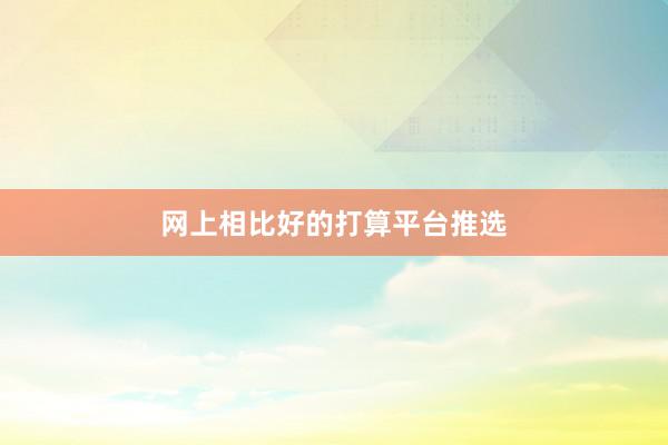 网上相比好的打算平台推选