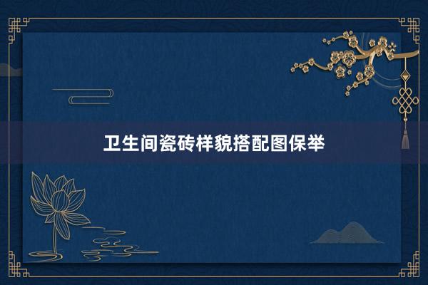 卫生间瓷砖样貌搭配图保举
